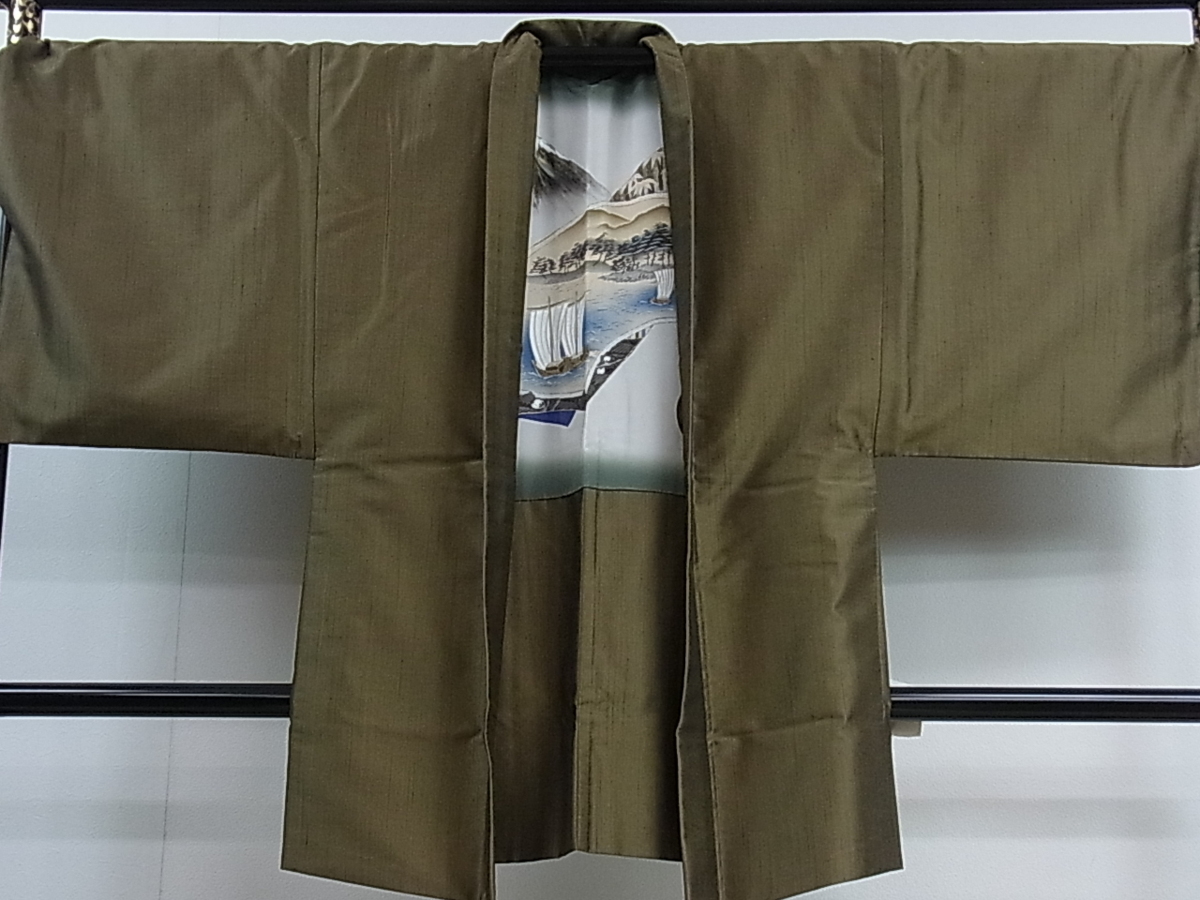 【驚きの破格値，限定SALE】 平和屋着物■男性　紬　アンサンブル　霞文　逸品　未使用　xe482
