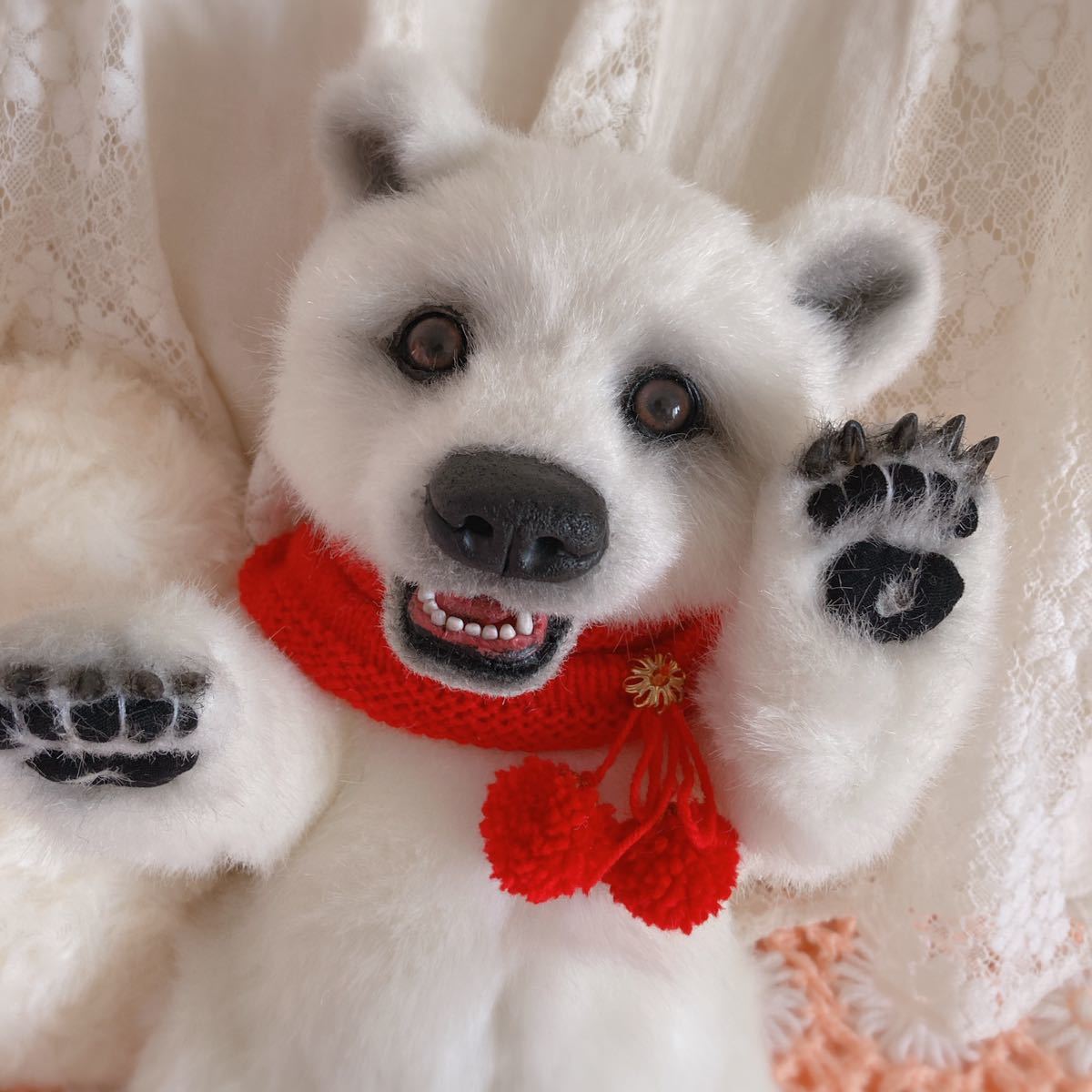 作家様 アートドール シロクマ 白熊 クマ テディベア アーティストベア ぬいぐるみ カスタムドール 創作ドール リアル 体長30cm 50cm 売買されたオークション情報 Yahooの商品情報をアーカイブ公開 オークファン Aucfan Com