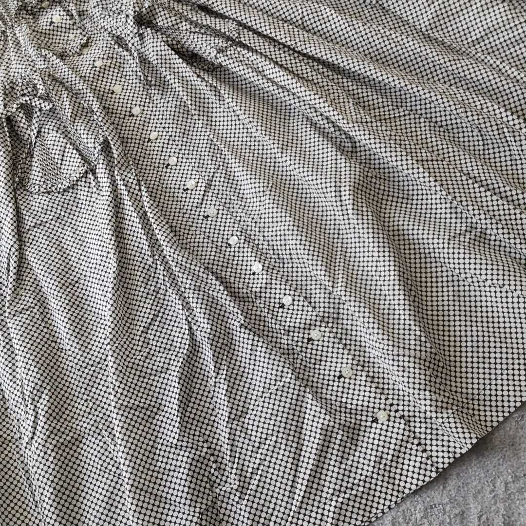 【ピンクハウスCOLLECTION】ドット柄/綿ローンワンピース ドット柄 ピンクハウス 綿ローン 黒 半端袖（ワンピース 大きいサイズ]ビッグフローラルフラワー刺繍天竺×綿ローンワンピース