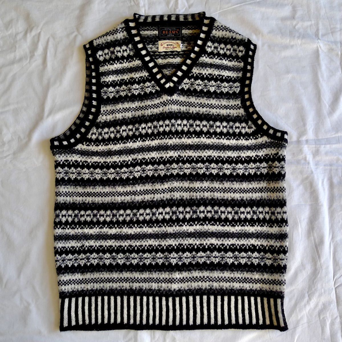 Jamieson's × BEAMS PLUS ⁄ フェアアイルニットベスト SIZE:XL