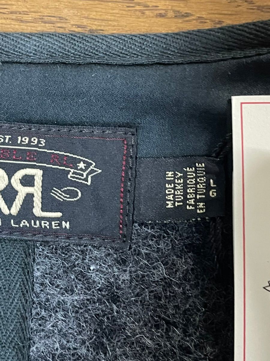 タグ付き未使用品　RRL ビーチクロスベスト　XL ラスト一点！1000円～新品タグ付 RRLビーチクロスウールコットンベスト