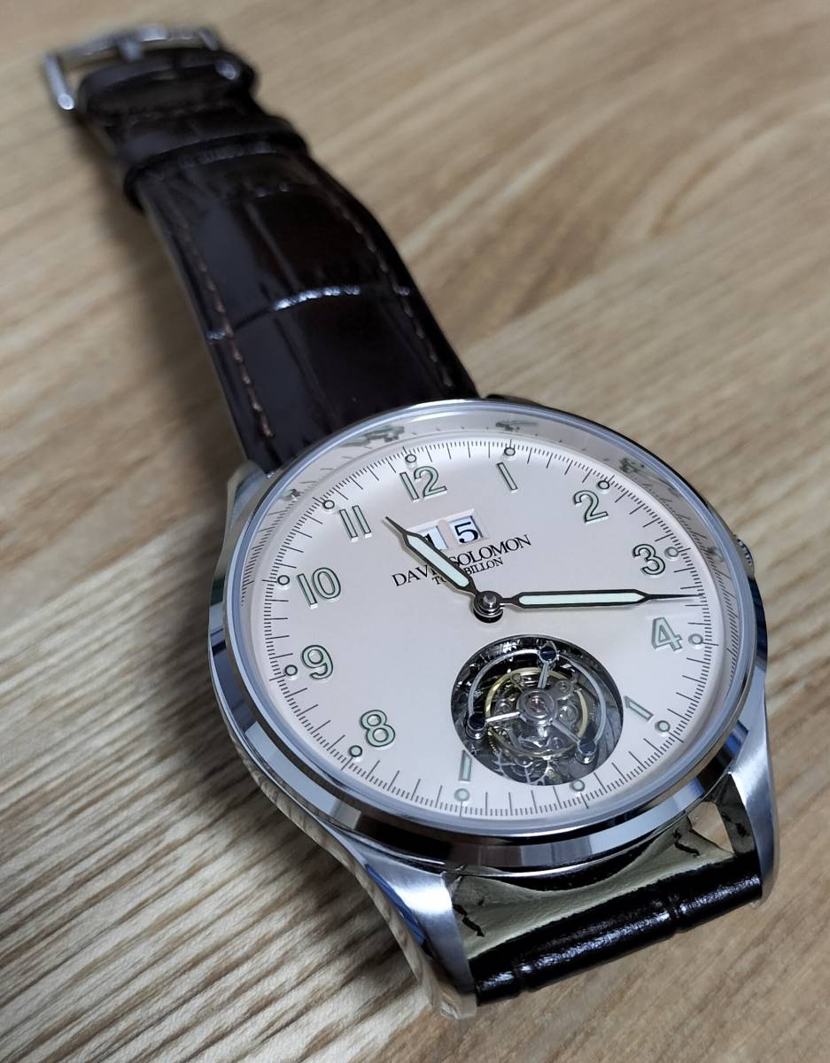 David solomon トゥールビヨン tourbillon デイト 自動巻き シースルー