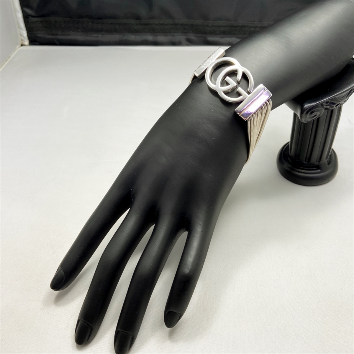 新品仕上 廃盤 希少 GUCCI グッチ スネークチェーン GG ロゴ 