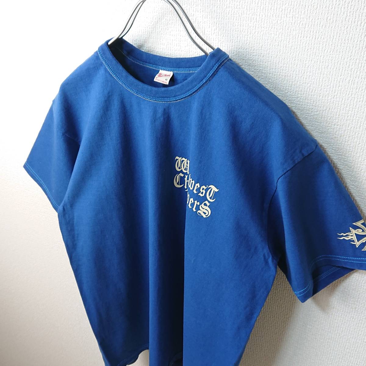 THE FLAT HEAD フラットヘッド プリントTシャツ バックプリント ブルー 