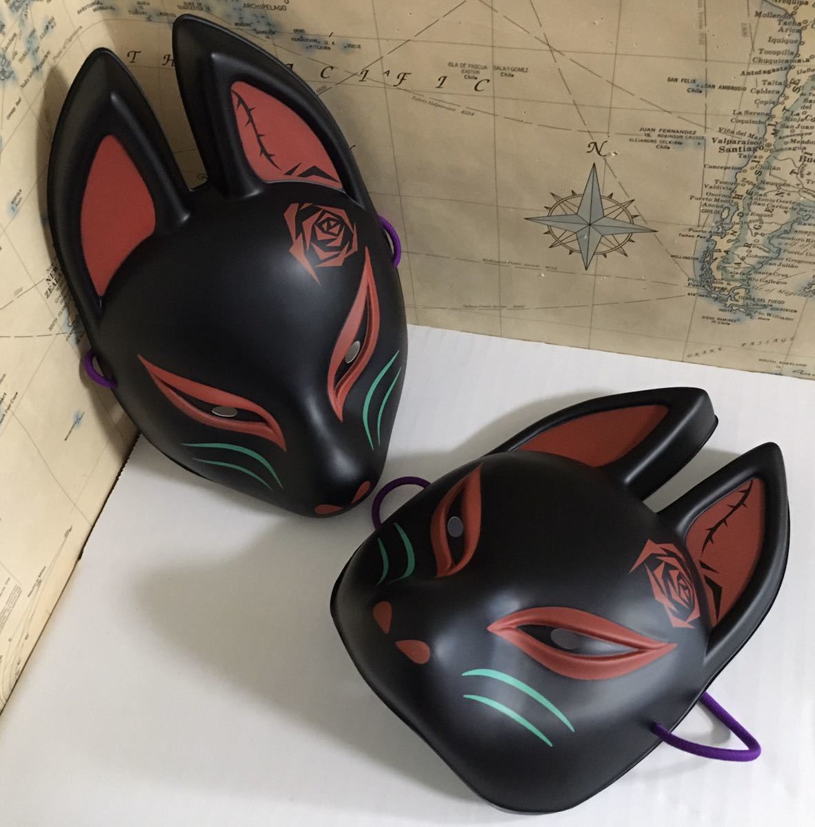 日本の伝統美 お面 P付 黒い半面狐面 まとめて２枚 定形外にてお届け致します マスク 売買されたオークション情報 Yahooの商品情報をアーカイブ公開 オークファン Aucfan Com