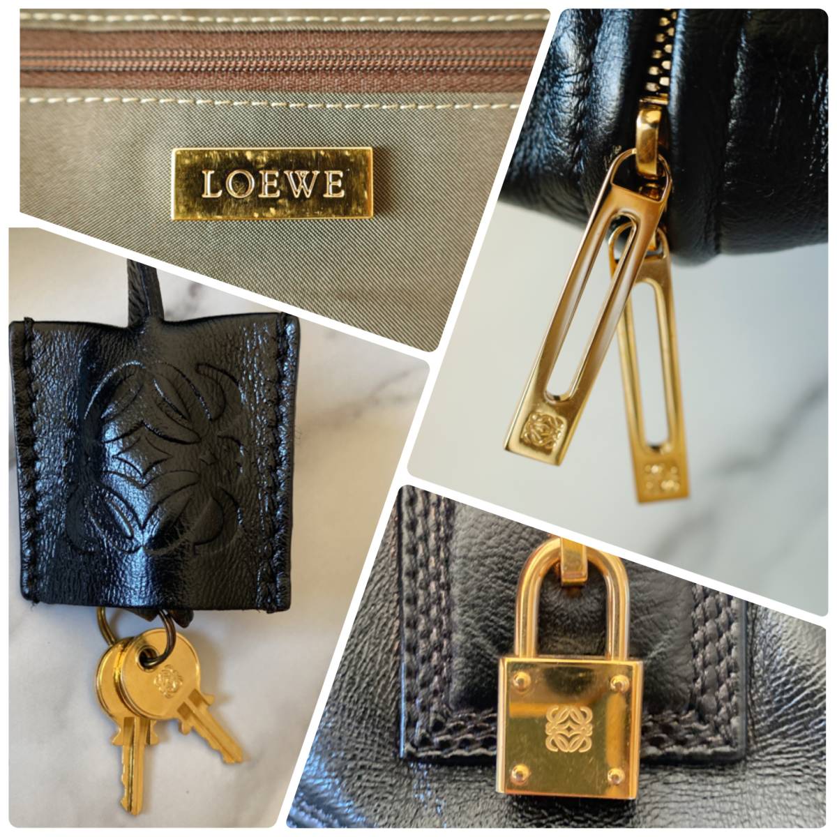 1円【美品☆】LOEWE ロエベ アマソナ36 ハンドバッグ アナグラム 