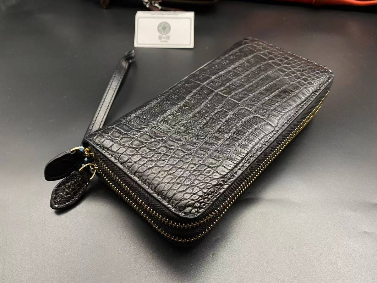 【高品質，100%新品】 一番硬い革ダブルファスナー 大容量 クロコダイル 腹革使用 長財布 一枚革 本物 ワニ革 鰐 財布 小銭入れあり ブラック(長財布（小銭入れあり）)｜売買されたオークション情報、yahooの商品 長財布（小銭入れあり）