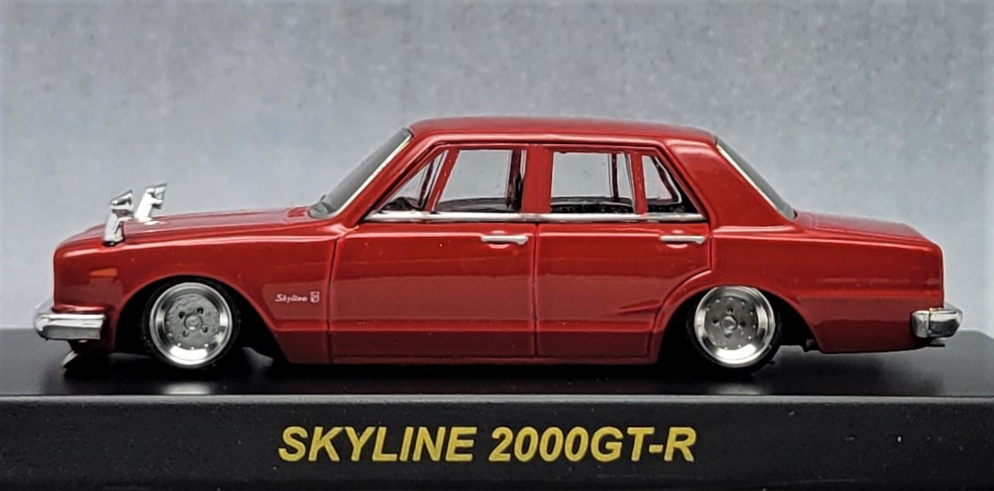 1/64　日産　スカイライン改　（ハコスカ４Dr）　チンスポ　SSRマークⅠ　アルミ製　深リム　街道レーサー　グラチャン