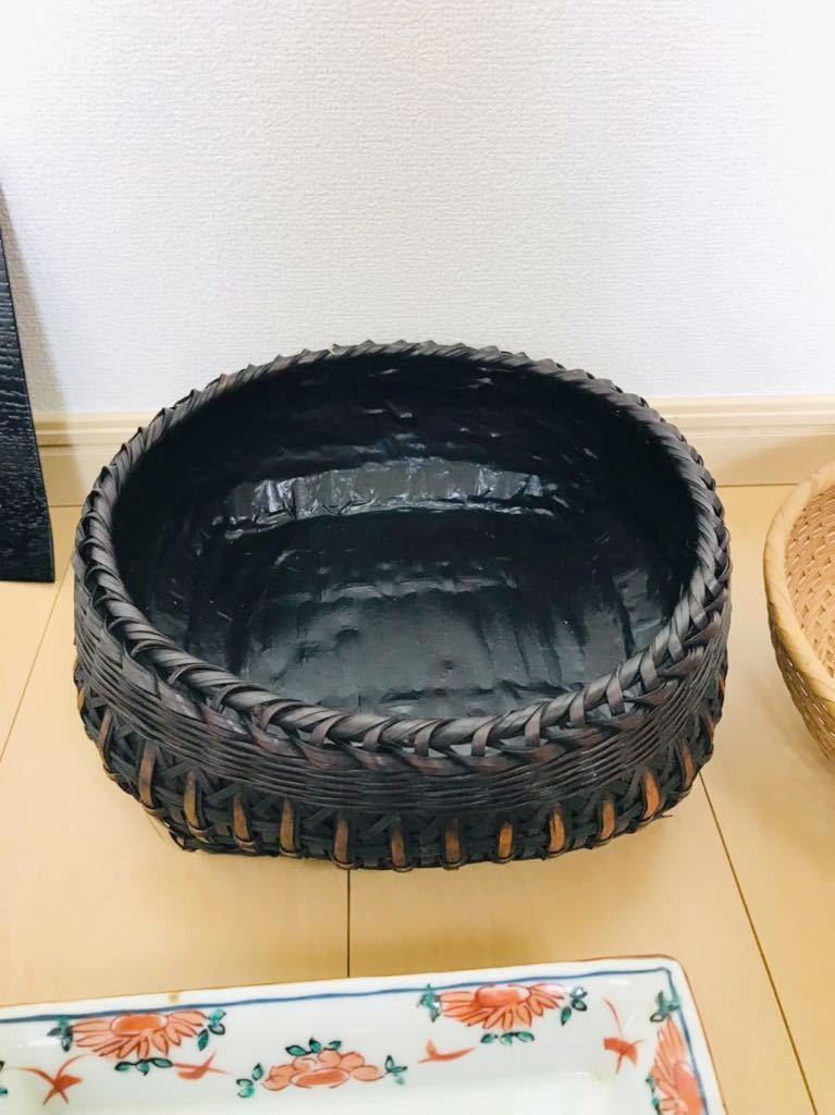 12茶道具 漆器　丸盆 茶碗　鉢　灰匙　菓子器 木製 陶器　おまとめ　1円～_3