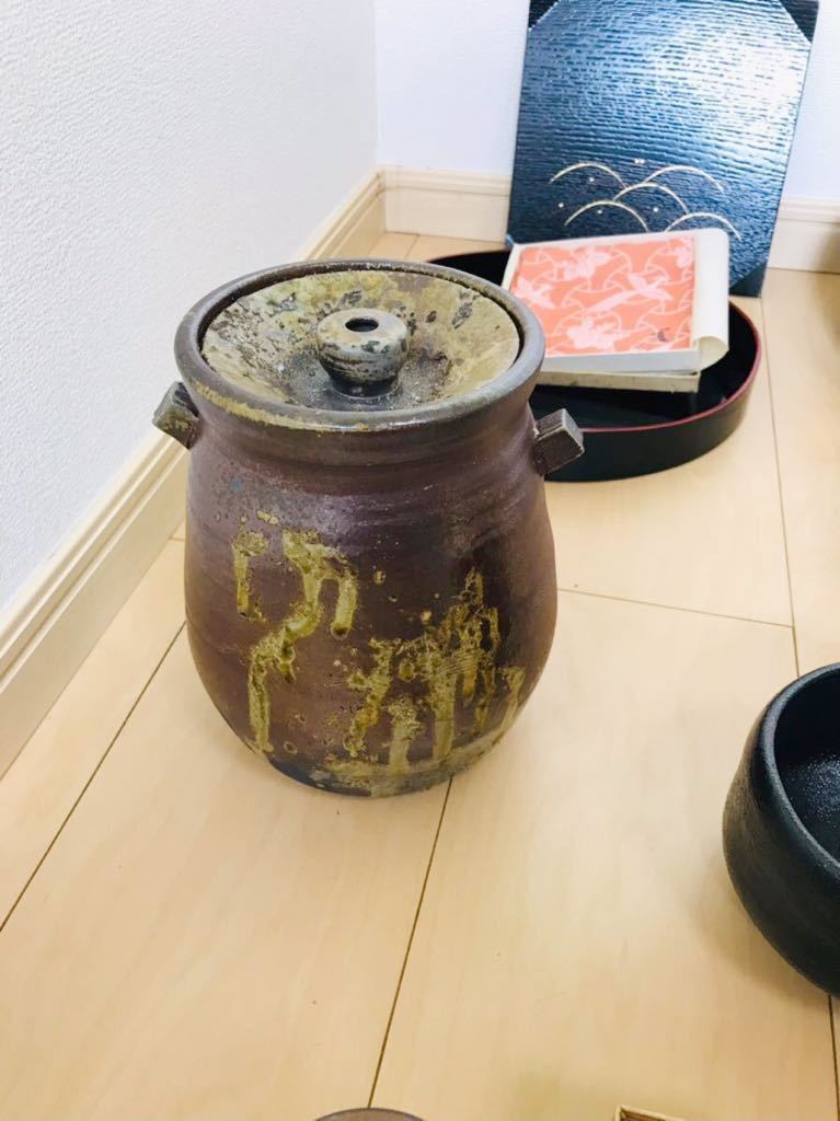 12茶道具 漆器　丸盆 茶碗　鉢　灰匙　菓子器 木製 陶器　おまとめ　1円～_9