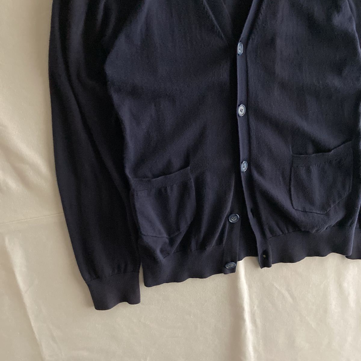 A.P.C. アーペーセー Vネック カーディガン コットン リブ ポケット