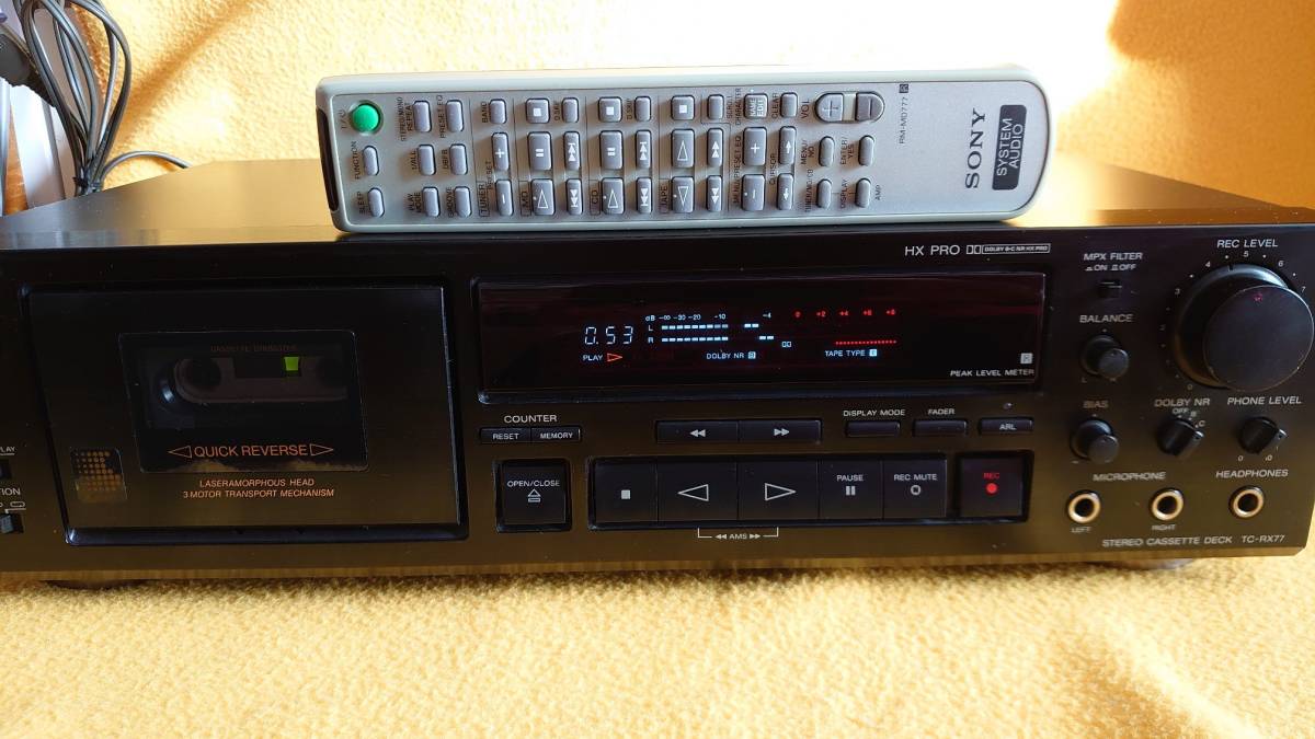 SONY ソニー TC-RX77 オートリバースカセットデッキ カセットプレーヤ