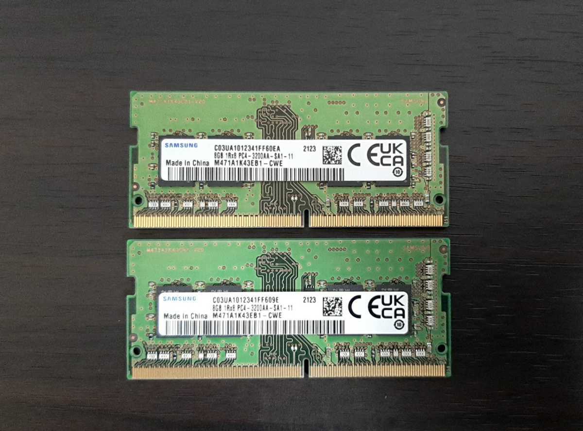 SAMSUNG DDR4 pc4-3200 8GB 2枚 【公式通販】