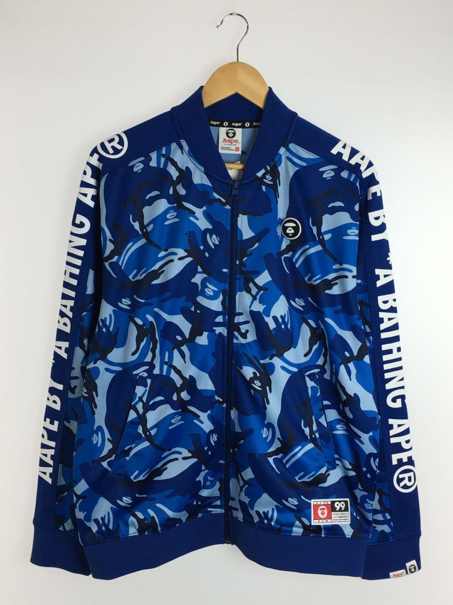  AAPE BY A BATHING APE トラックジャケット/ブルゾン/XL/ポリエステル/ブルー/青/カモフラ-ジュ/AAPSWM3605XXD(その他)｜売買されたオークション情報、yahooの商品情報をアーカイブ公開 - オークファン その他
