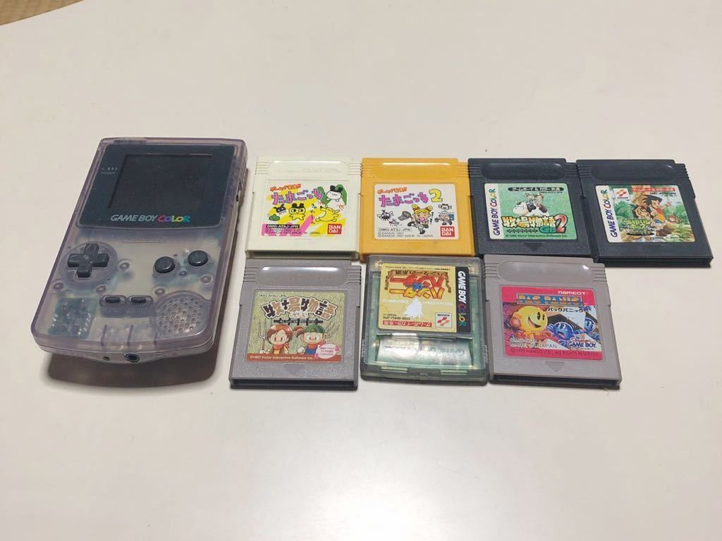 ゲームボーイカラー 任天堂 ソフト 本体 牧場物語1 2 たまごっち1 2 ハンターハンター パックパニック サバイバルキッズ 7本 本体 売買されたオークション情報 Yahooの商品情報をアーカイブ公開 オークファン Aucfan Com