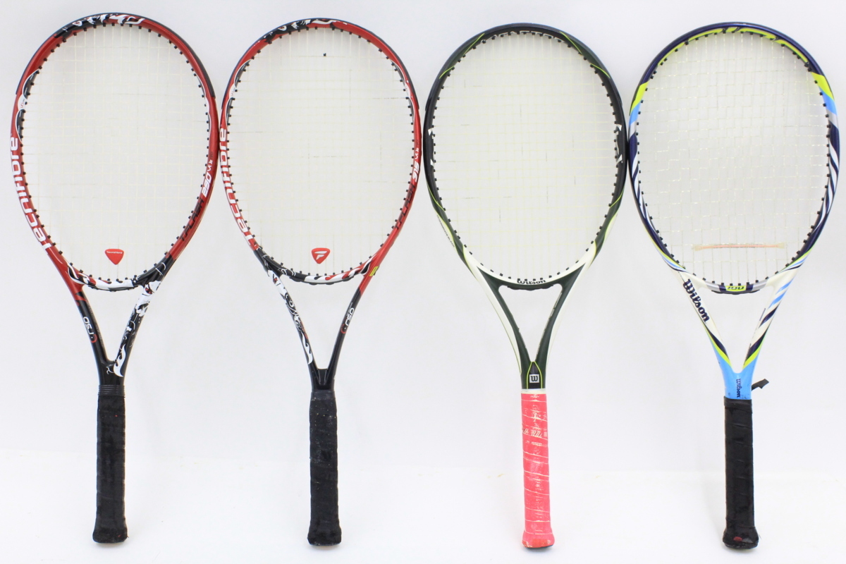 Wilson/TECNIFIBRE/ ◇ 硬式テニスラケット 4本セット「T-FLASH」ほか