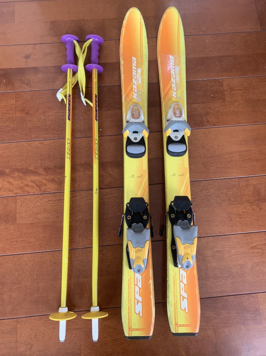 スキーセット KAZAMA 90cm キッズ ブルー スキー ジュニア 0 カザマ