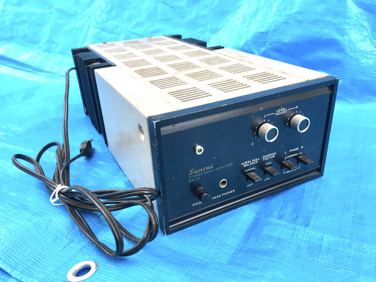 3R6956□Sansui BA-60 CD-5 パワーアンプ チャンデバセット 元箱付属