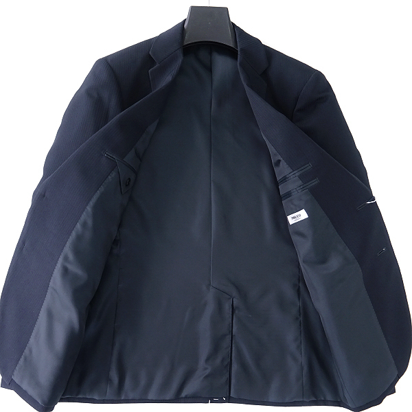 新品 PIMLICO ピムリコ シャドーストライプ スーツ A5(M) 紺 【J59528】 メンズ セットアップ パンツウォッシャブル オールシーズン