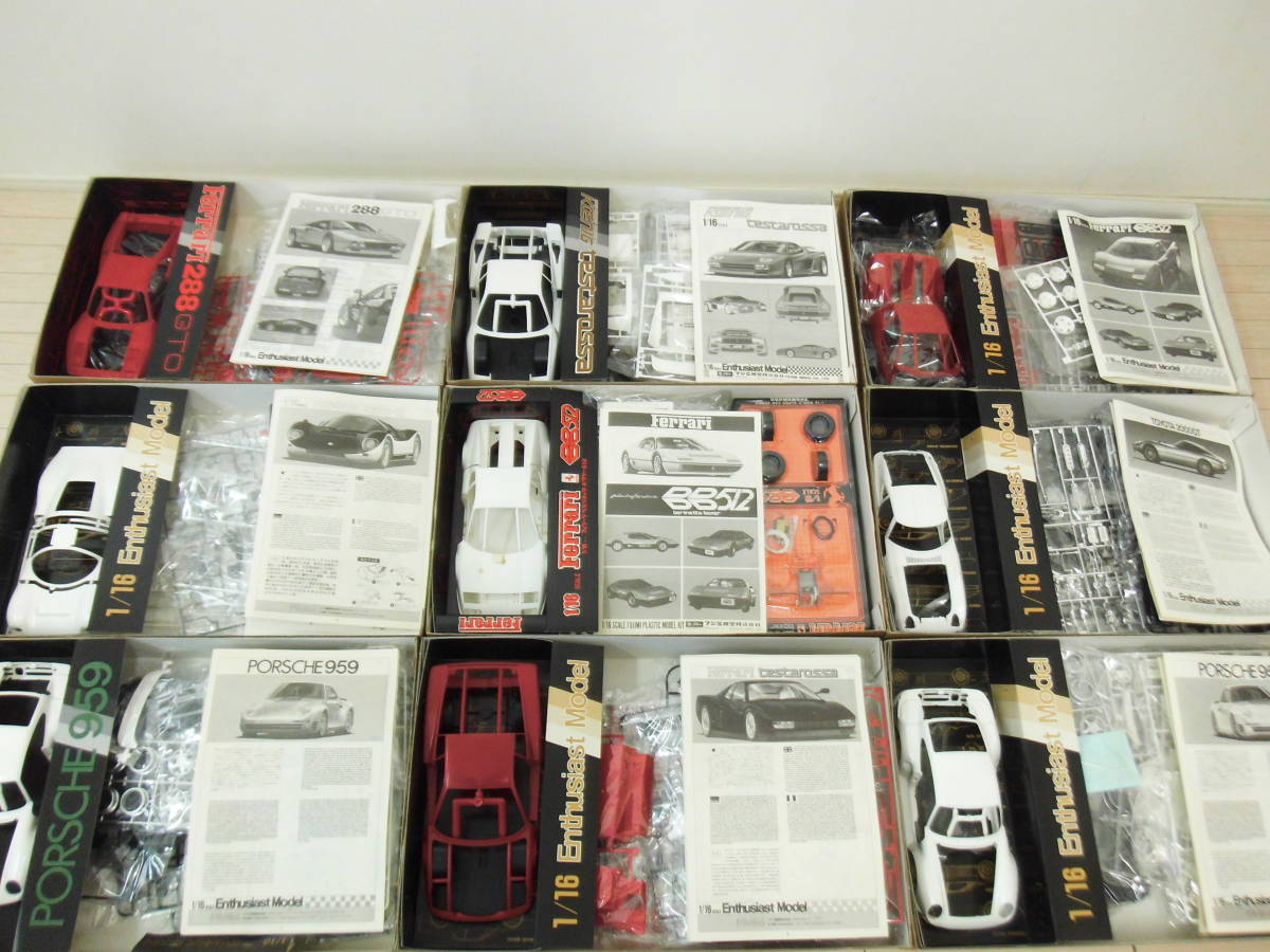 △未組立△FUJIMI△フジミ△1/16 スケール△9台△まとめて△フェラーリ 