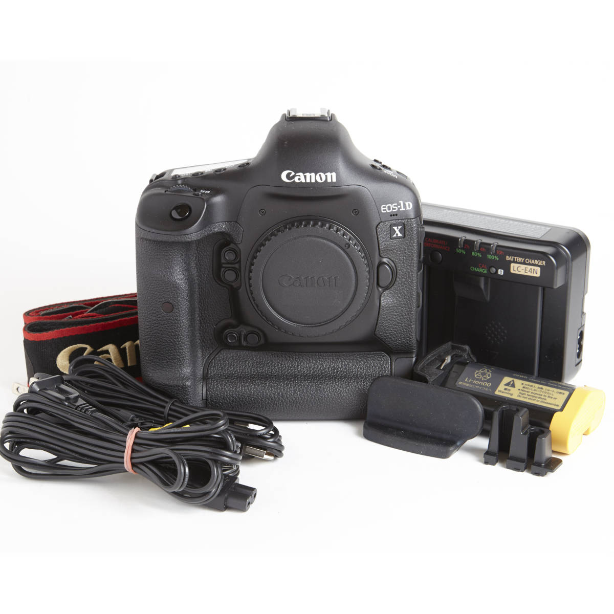 キヤノンEOS1DX 予備バッテリ、ストラップ、取扱説明書、純正ケーブル 