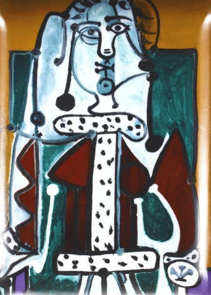 真作】【WISH】パブロ・ピカソ Pablo Picasso 陶板画 抽象絵画 〇20 