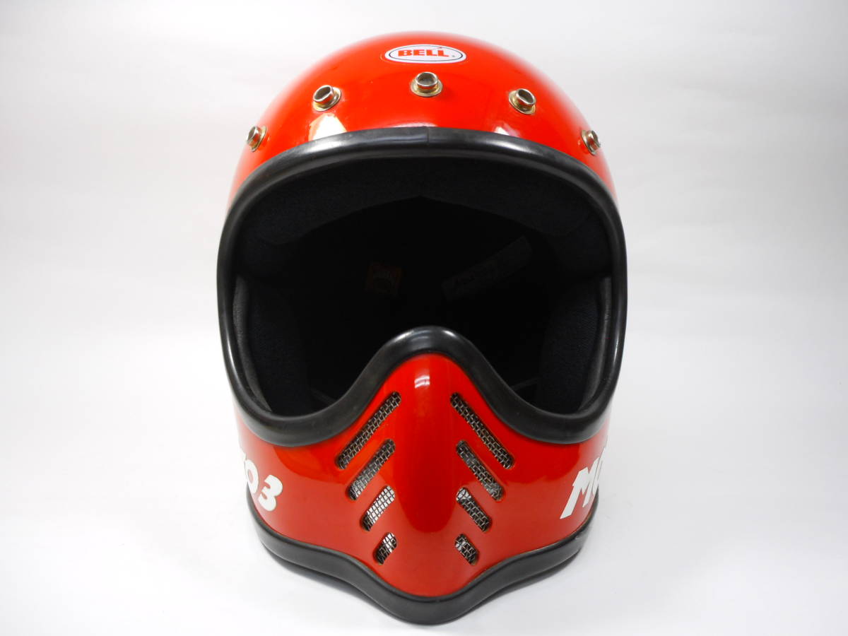 Sシェル!80s BELL MOTO 3 赤 7 目深加工済み M ☆ 70年代 ベル Sシェル!80s BELL MOTO 3 赤 7 目深加工済み M ☆ 70年代 ベル