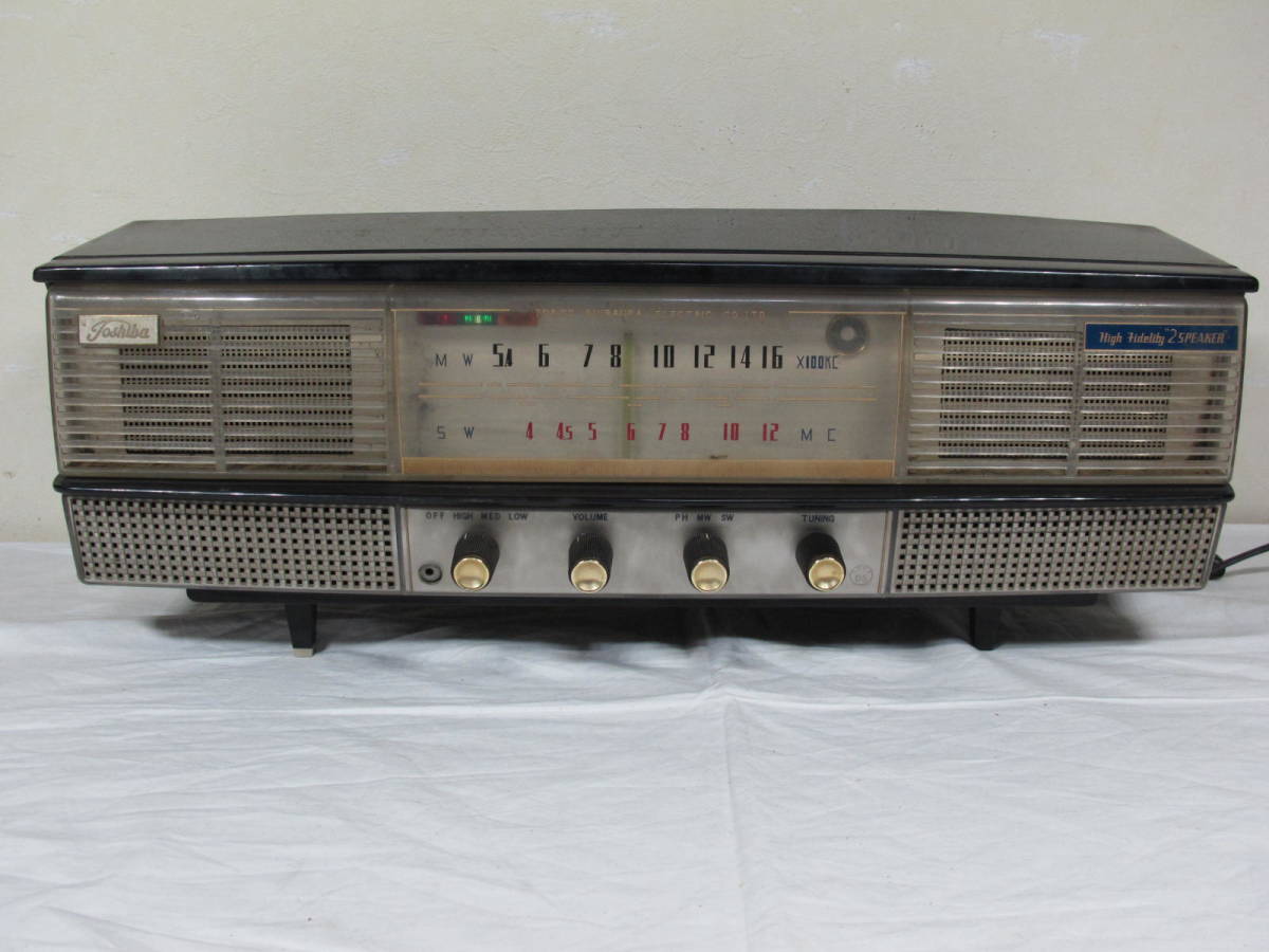 東京芝浦電気 6UE-414 ラジオ 昭和レトロ ☆TOSHIBA 東芝ラジオ うぐいすDS MODEL 6UE-414 真空管
