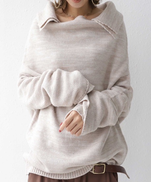 antiqua⭐襟デザインニット アンティカantiqua☆大人可愛い他にはない襟デザイン。デザインニット
