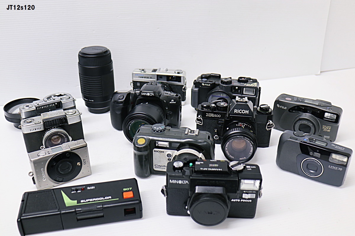 カメラ 10台 まとめ売り　動作確認できません。 大人気 ◯佐川80サイズ JT12s120 カメラおまとめ カメラ レンズ
