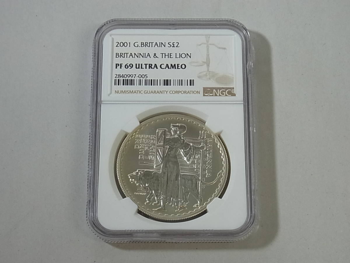 140114H06-0119H-00051■イギリス ブリタニア■2001年 ウナとライオン 2ポンド銀貨 NGC PF69 ULTRA CAMEO ウルトラカメオ アンティーク