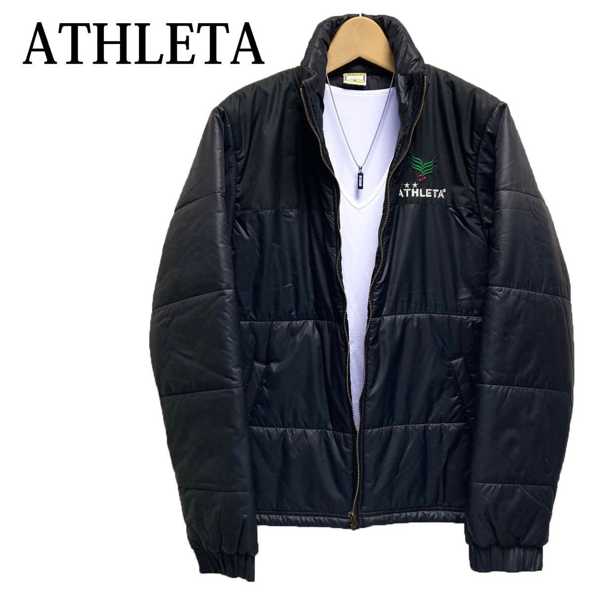ATHLETA ナイロンジャケット 黒 中綿ジャケット ダウンジャケット 