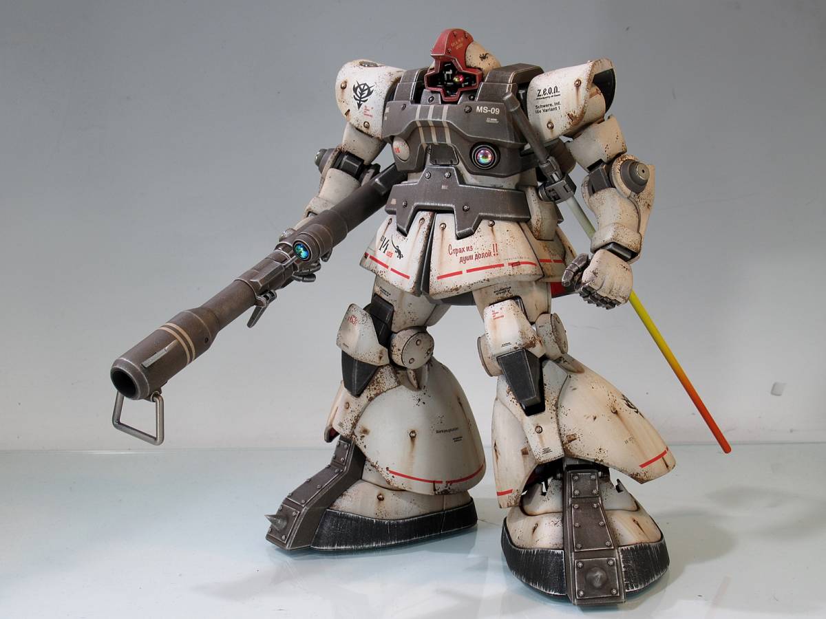 MG 1/100ドム ホワイトオーガー 重装仕様 改修 塗装 完成品 ガンダム