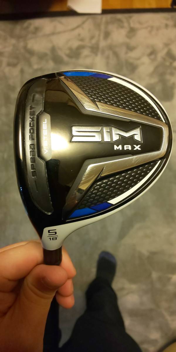 ★中古美品(レフティ)●テーラーメイド●SIM MAX●FW5●18度●TENSEI BLUE TM50●S●日本仕様●フェアウェイウッド_1