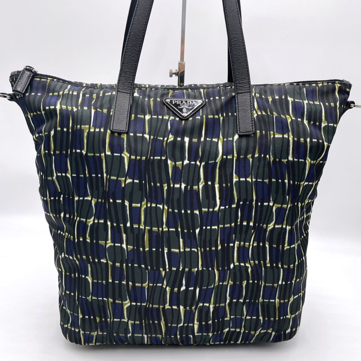 PRADA トートバッグ 黒/マルチカラー マルチカラー PRADA(プラダ 