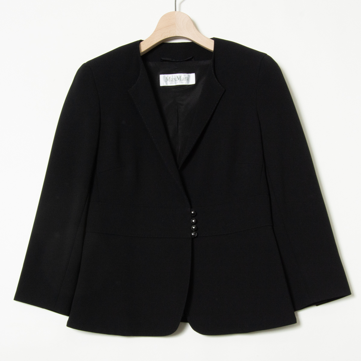 Max マックスマーラ ノーカラージャケット - MaxMara Mara 七分袖 