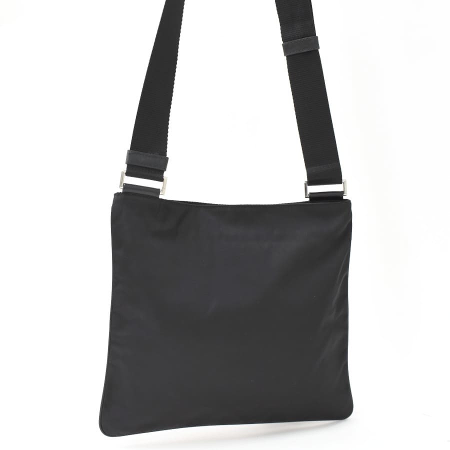 1円 ◇極美品 PRADA プラダ ショルダーバッグ 斜め掛け 三角プレート 