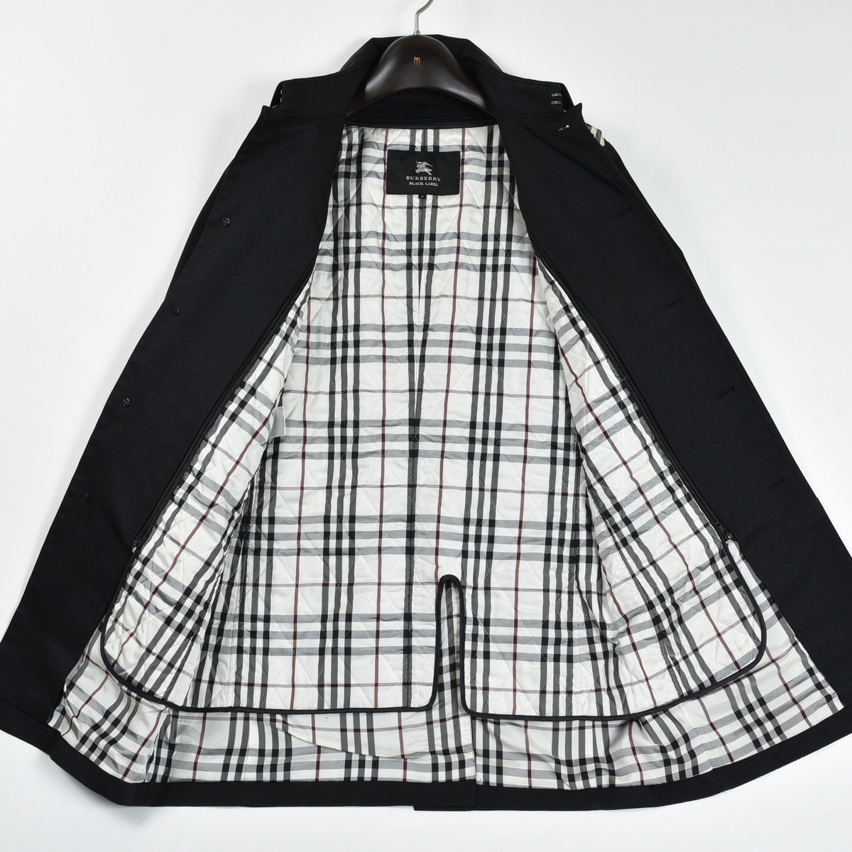BLACK LABEL BURBERRY Burberry バーバリーブラックレーベル (バーバリーブラックレーベル 中古・古着通販BURBERRY ストライプ Black ジャケット M サイズ40 公式通販 コート Label(バーバリーブラックレーベル) シングルレザー