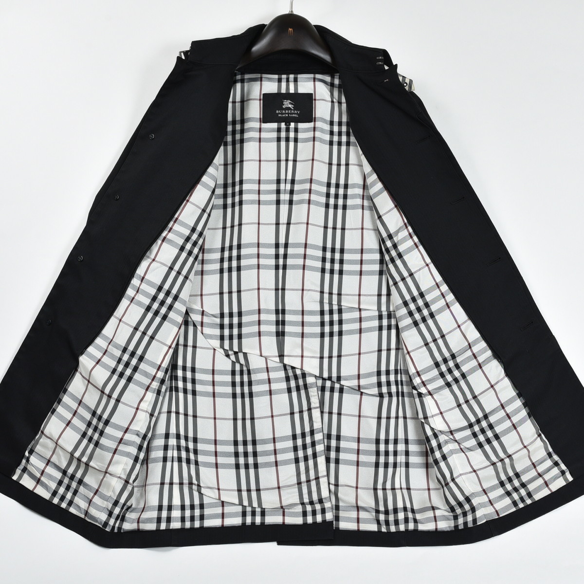 BLACK LABEL BURBERRY Burberry バーバリーブラックレーベル (バーバリーブラックレーベル 中古・古着通販BURBERRY ストライプ Black ジャケット M サイズ40 公式通販 コート Label(バーバリーブラックレーベル) シングルレザー
