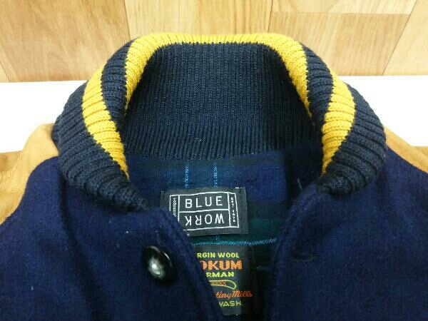 BLUE WORK×SKOOKUM ブルーワーク×スクーカム レザー×ウール切替  