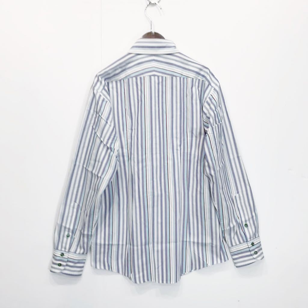 ●日本製＊バーバリーブラックレーベル BURBERRY BLACK LABEL*ストライプ BD長袖シャツ*三陽商会*3 BURBERRY BLACK バーバリーブラックレーベル 新作入荷，正規品 美品 ミドル
