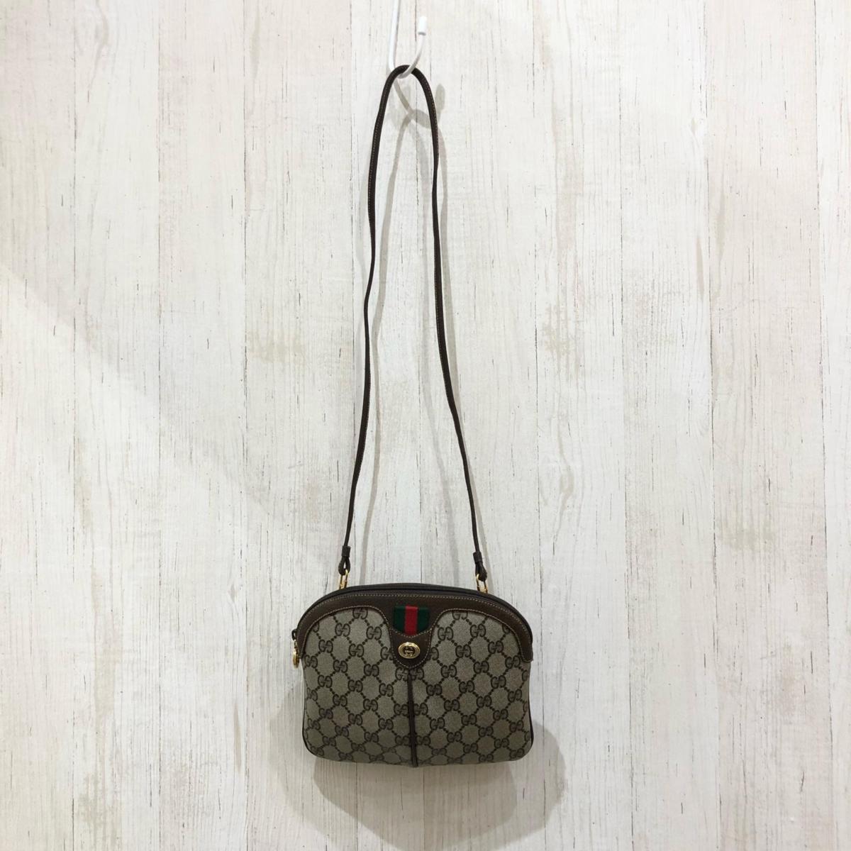 GUCCI グッチ オールドグッチ GG柄 シェリー ライン ショルダーバッグ