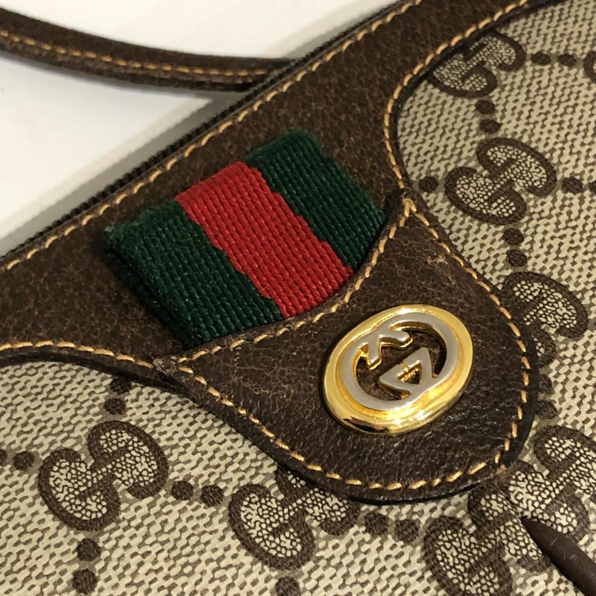 GUCCI グッチ オールドグッチ GG柄 シェリー ライン ショルダーバッグ
