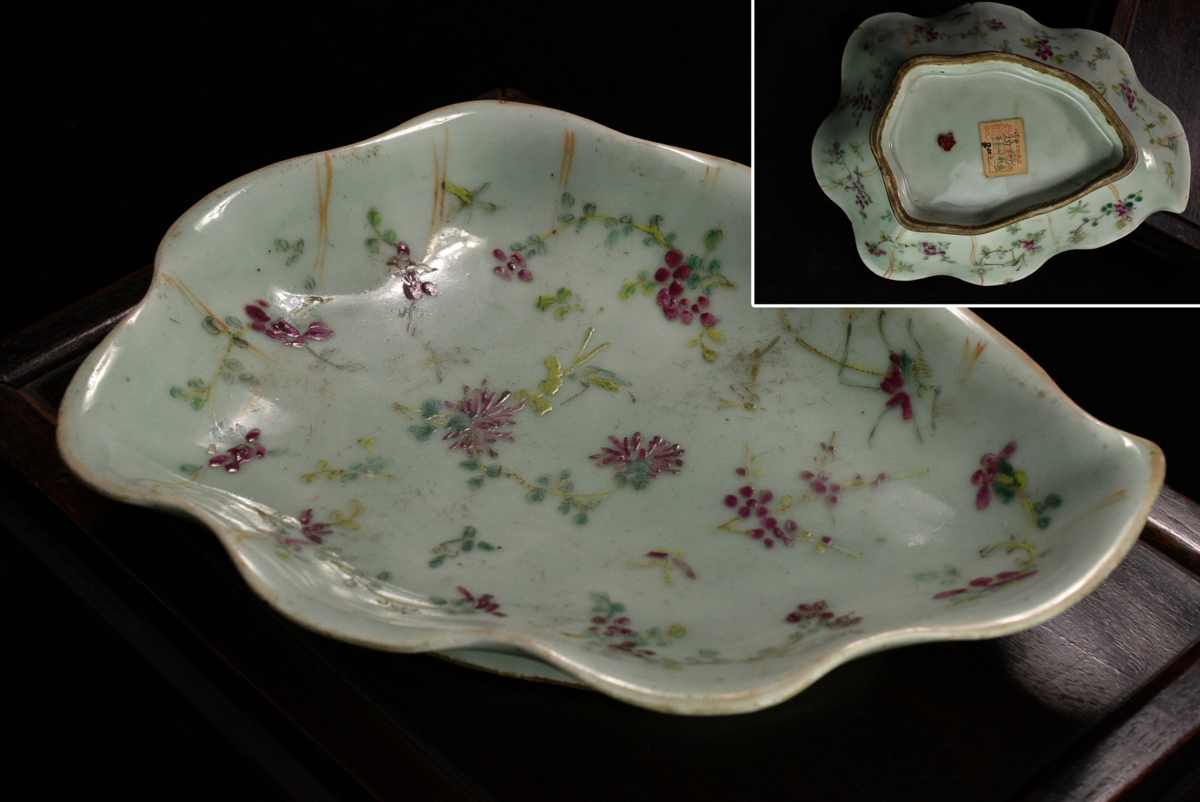 久2830 粉彩人物紋蓋物 時代品 唐物 中国美術 万暦 粉