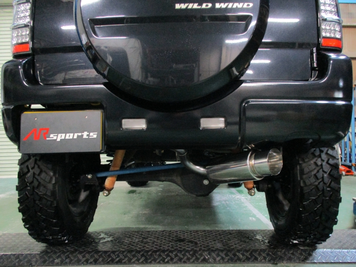ARsports] ジムニーJB23 ステンレス砲弾マフラー - JB23ジムニー J