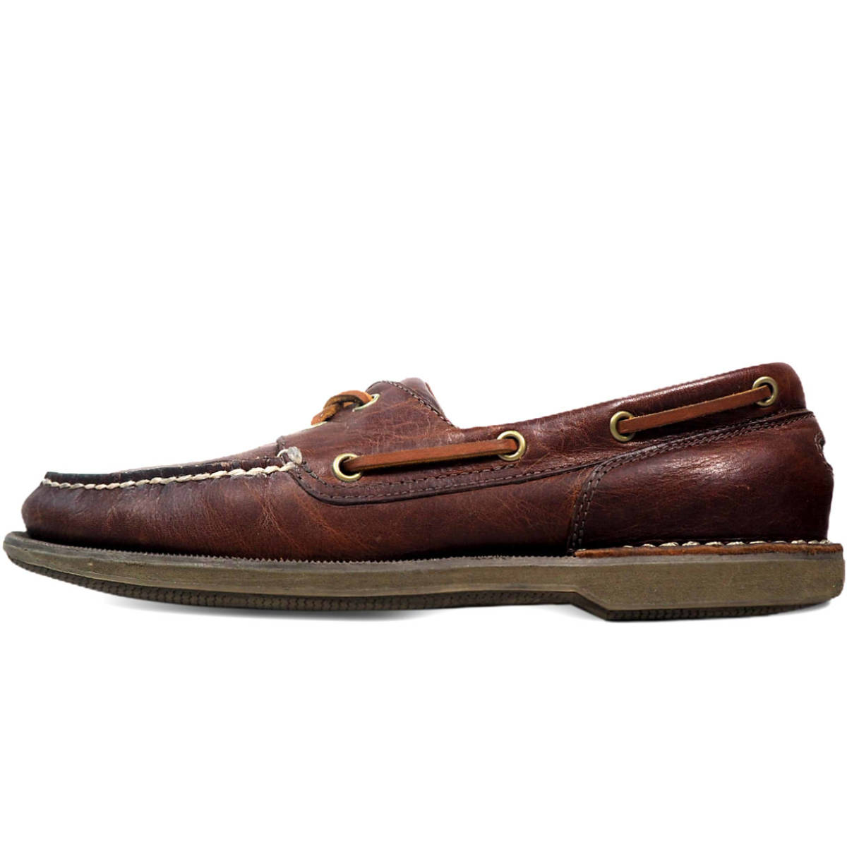 メンズ Rockport ブラウン デッキシューズ