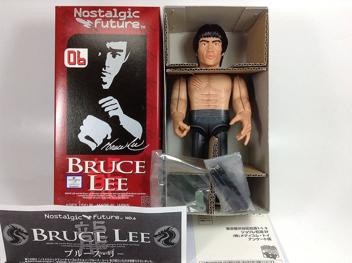 未使用 メディコム ブルース・リー ブリキ ゼンマイ歩行 フィギュア 日本製 メディコム トイ 2,000個限定 Nostalgic Future 06 BRUCE LEE ブルース