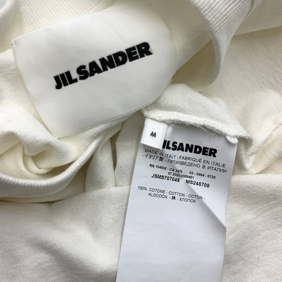 極美品】20SS JIL SANDER ジルサンダー ロゴ プリント Tシャツ