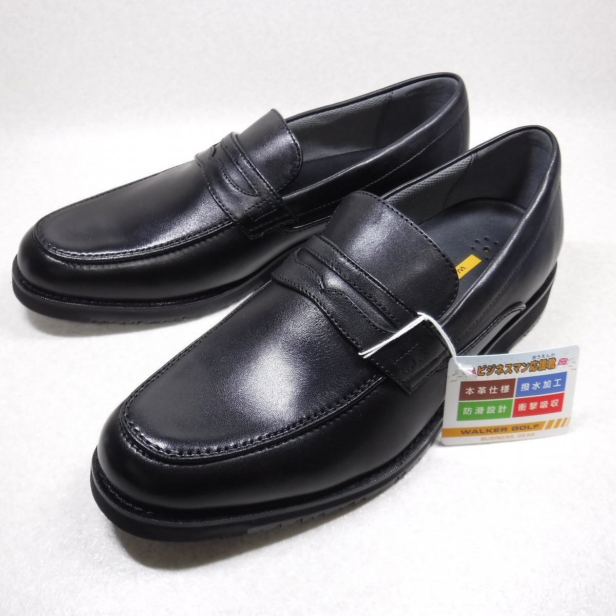 正規品，SALE KK168 madras WALKER GOLF マドラス ウォーカー 黒 撥水牛革 軽量 コインローファー スリッポン ビジネスシューズ 26.5 3E 防滑 WG203(26.5cm)｜売買されたオークション情報、yahooの商品情報をアーカイブ 26.5cm