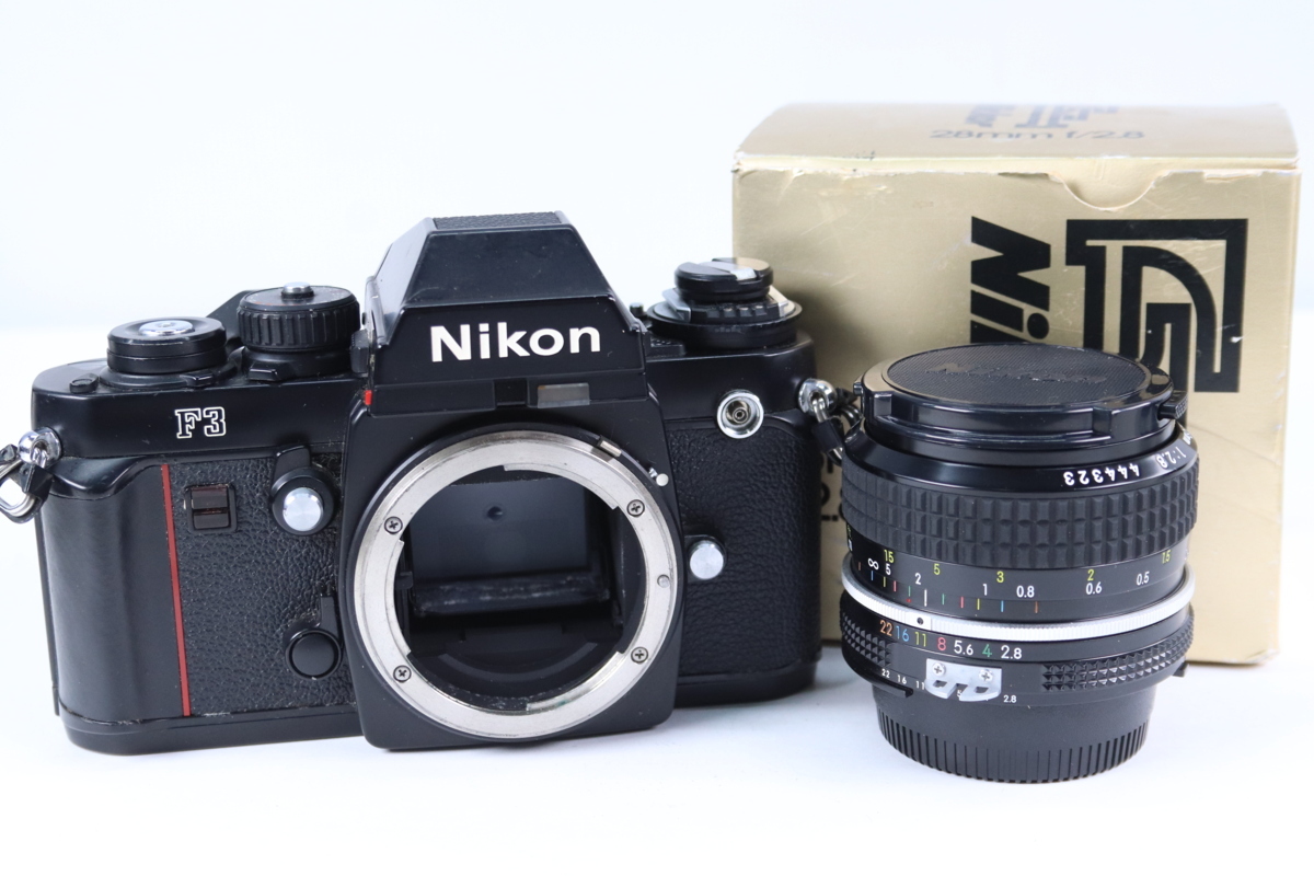 本物保証，安い NIKON ニコン F3 アイレベル NIKKOR 28mm F2.8 単焦点